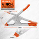 4 Inch Heavy Duty Spring Clamps Jaw Opening, Nickel-plated Steel Spring Clips Clamps