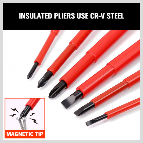 Edge screwdriver, cross flat-head electrician screwdriver, strong magnetic screwdriver set