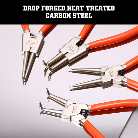 4-in-1 Set of Circlip Pliers to Open the Circlip Retaining Ring