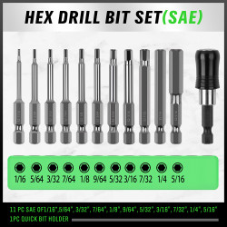 Steel Security Torx Screwdriver Bits 50MM Handle Industrial DIY 1/4\" Hex Shank Various Sizes 10pcs S2 Steel T7 Magnetic