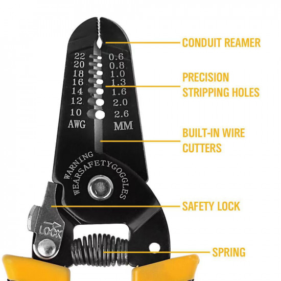 Photovoltaic Cutter Crimping Cutting Tool Automatic Hand Cable Wire Stripper Pliers Tool for Solar Pv System