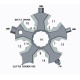 Christmas Gifts 18 in 1 Bike Tools Stainless Steel Portable EDC Gadget Pentagon Snowflake Multitools for Outdoor