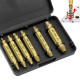 6pcs Titanium-Plated HSS 4341 Double-Head Broken Bolts Repair Tool Screw Extractor Set Power Tool Accessories Kit