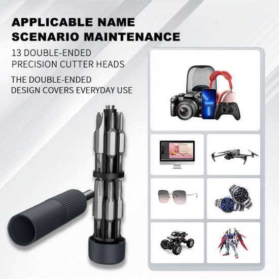 Portable 27 1 Pen Mini Dual-Purpose Precision Screwdriver Set Plum Blossom Disassembly Hardware Tool for DIY OEM Customized