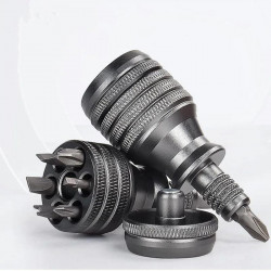 7 in 1 Small Steel Cannon Screwdriver Repair Tool Set Cross and Flat Multi-purpose Bit Combination