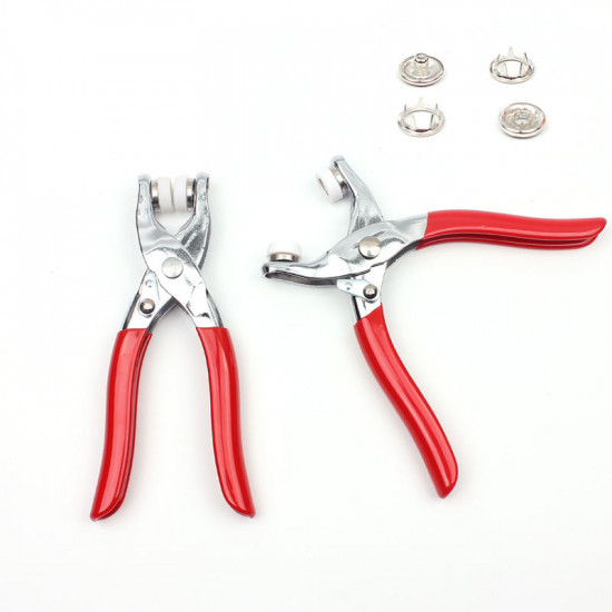 Direct Supply Wholesale 9.5mm Steel DIY Snap Fasteners Pliers Hand Pressing Tool for Setting Metal Snaps with Button Design
