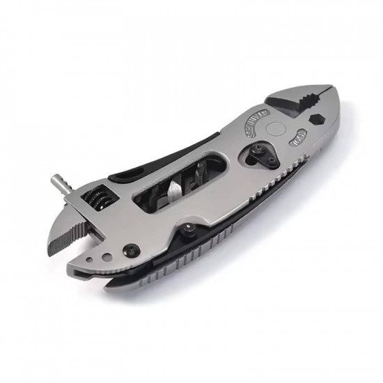 Multifunctional 9 in 1 Keychain Plier Screwdriver Pocket Tools Outdoor Camping Multi-purpose Pliers and Wrench
