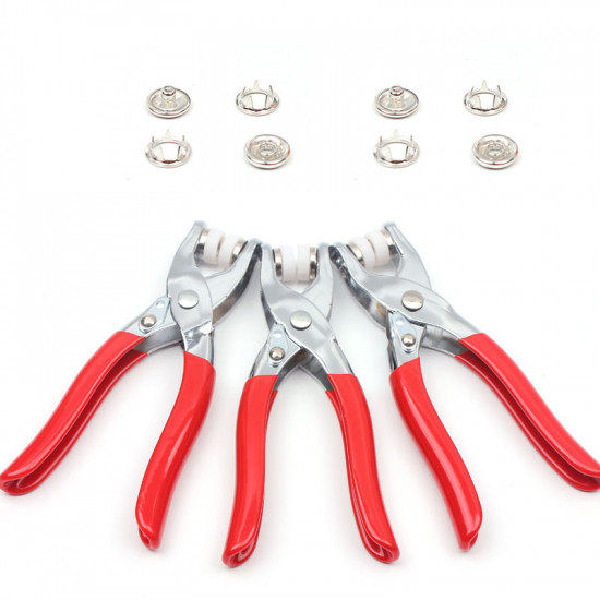 Direct Supply Wholesale 9.5mm Steel DIY Snap Fasteners Pliers Hand Pressing Tool for Setting Metal Snaps with Button Design