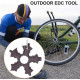 Christmas Gifts 18 in 1 Bike Tools Stainless Steel Portable EDC Gadget Pentagon Snowflake Multitools for Outdoor