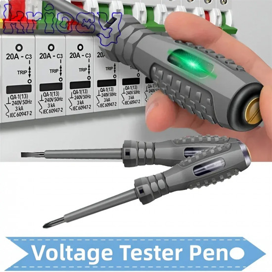 Digital Voltage Tester Pen AC Non-contact Induction Test Pencil Voltmeter Detector Electrical Slotted Screwdriver Indicator
