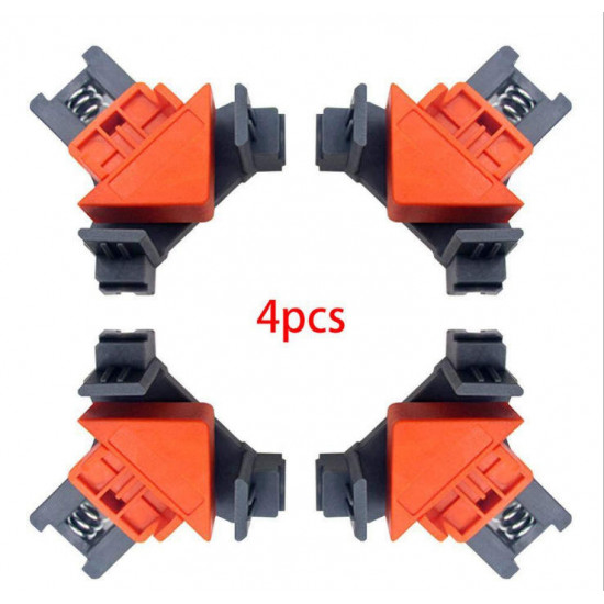 4pcs 90 Degree Right Angle Woodworking Corner Clamp Carpentry Frame Cabinet Making Adjustable Single Right Angle Clamp