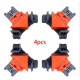 4pcs 90 Degree Right Angle Woodworking Corner Clamp Carpentry Frame Cabinet Making Adjustable Single Right Angle Clamp