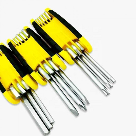 Hot Selling CRV 8 in 1 Overall Heat Treatment Folding Hexagonal Allen Key Allen Wrench Set