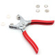 Direct Supply Wholesale 9.5mm Steel DIY Snap Fasteners Pliers Hand Pressing Tool for Setting Metal Snaps with Button Design
