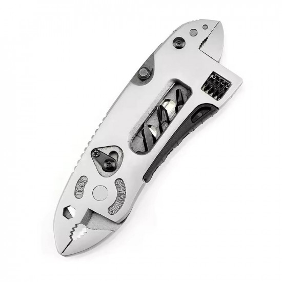 Multifunctional 9 in 1 Keychain Plier Screwdriver Pocket Tools Outdoor Camping Multi-purpose Pliers and Wrench