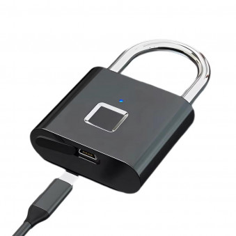 Intelligent Zinc Alloy Smart Padlock Waterproof Anti-Theft Keyless Wood Door Lock Fingerprint Recognition Cloud Data Storage