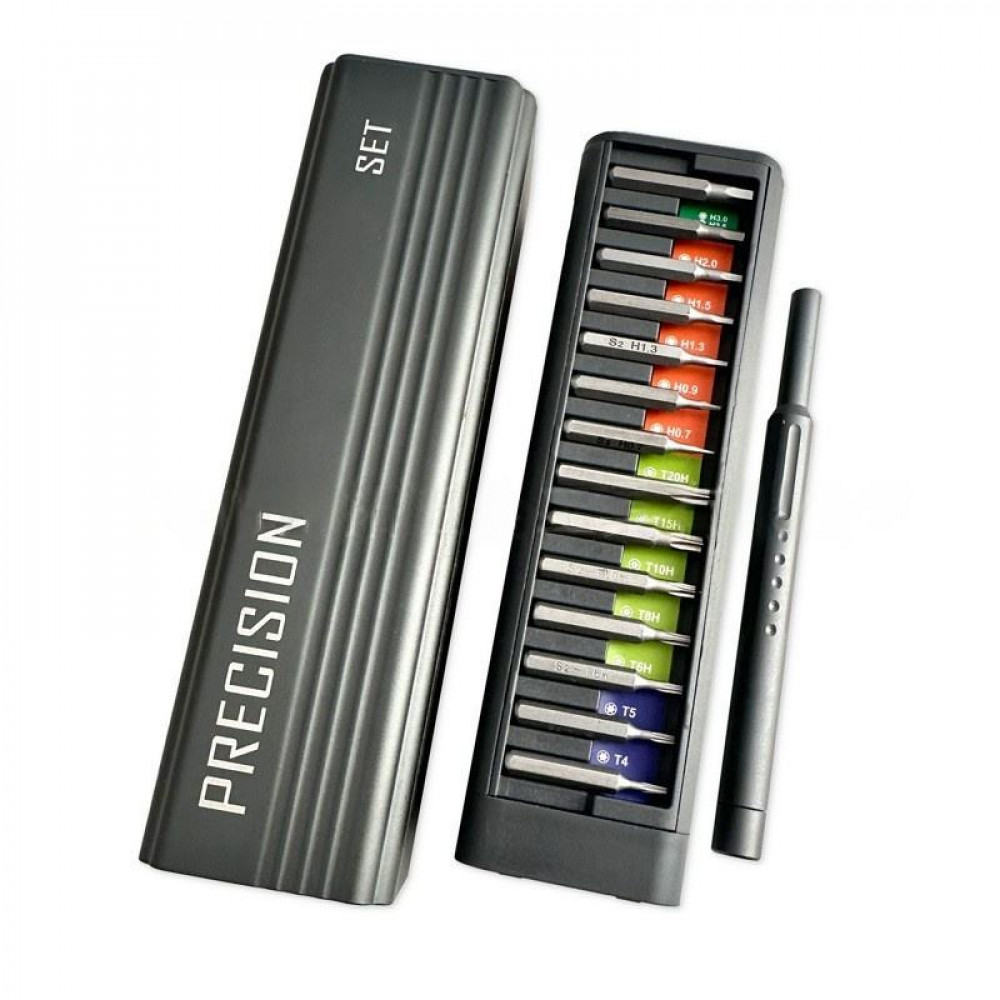 Precision Magnetic 49-in-1 Screwdriver Set with Aluminum Handle & Rust Prevention for iPhone Tablet Glasses Disassembly & Repair