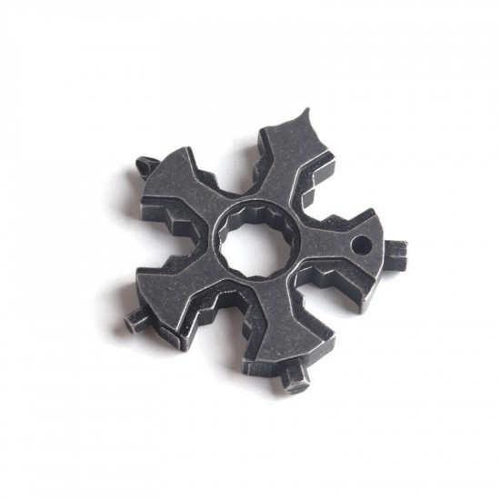 Christmas Gifts 18 in 1 Bike Tools Stainless Steel Portable EDC Gadget Pentagon Snowflake Multitools for Outdoor