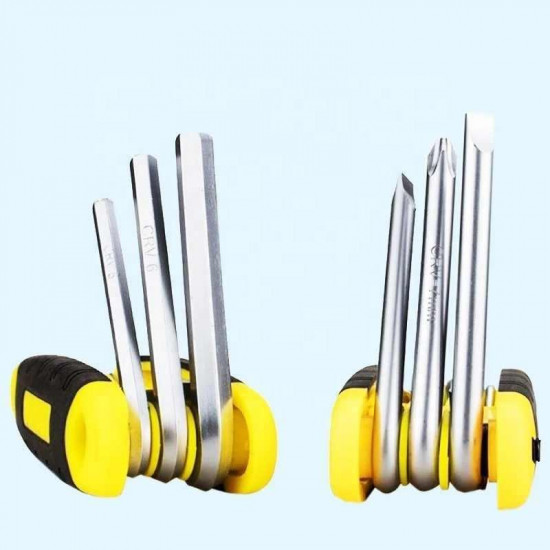 Hot Selling CRV 8 in 1 Overall Heat Treatment Folding Hexagonal Allen Key Allen Wrench Set