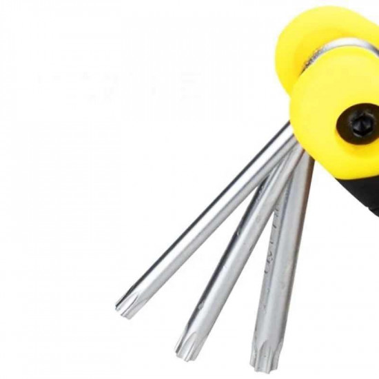 Hot Selling CRV 8 in 1 Overall Heat Treatment Folding Hexagonal Allen Key Allen Wrench Set