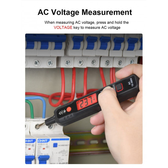 LCD Display AC Voltmeter Voltage Tester LCD Display Flash Light AC Voltage Detector