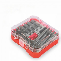 Manufacturer Customized 34-Piece Steel Cross Hexagonal Screwdriver Bit Set DIY Grade Tool Bit with Handle Sleeve